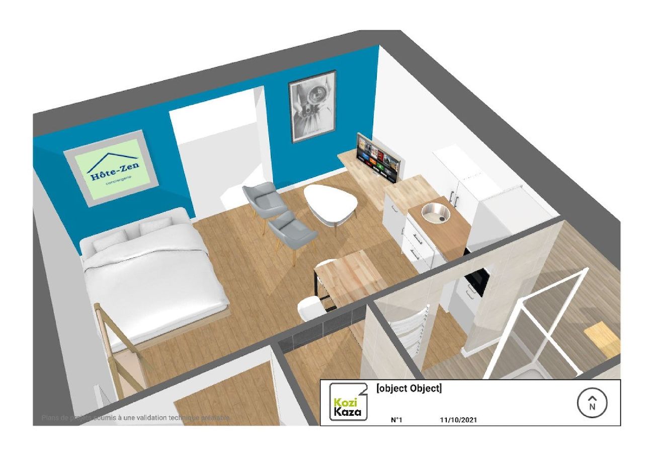 Studio in Segré - Studio for a short break in the heart of town Hote-Zen! BRAND NEW!