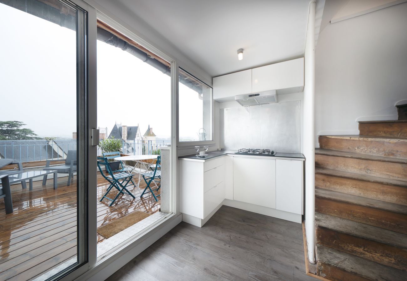 Appartement à Ancenis - Grand gîte - terrasse vue sur Loire et Château d'Ancenis