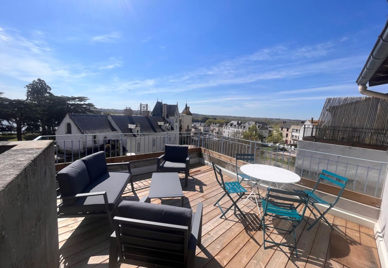 Appartement à Ancenis - Grand gîte - terrasse vue sur Loire et Château d'Ancenis